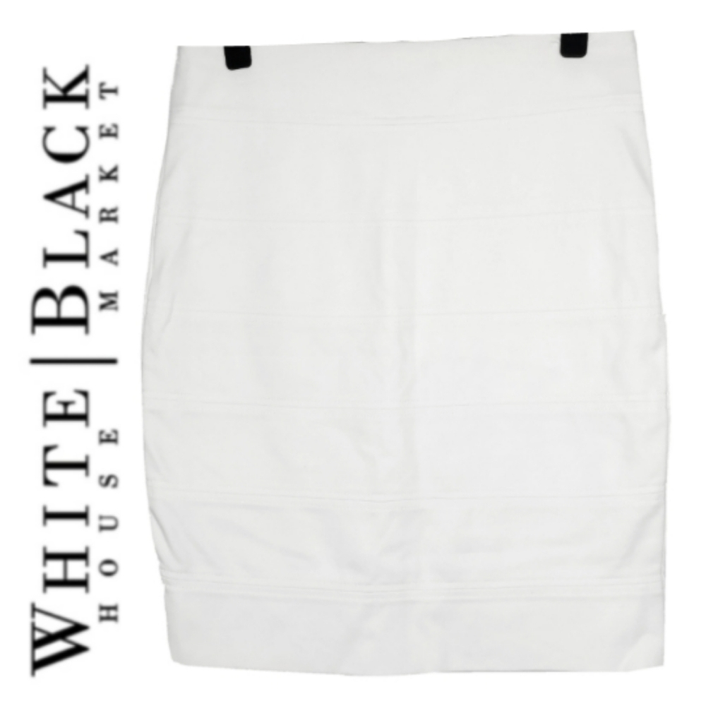 WHITE HOUSE BLACK MARKET SKIRT - WHITE